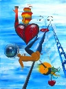 Verdammte Sehnsucht II  |  2004  |  276 x 200 cm, Pigmente auf Acrylbasis auf Leinwand