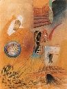 Der Schläfer und sein Traum  |  1982  |  56 cm x 42 cm, Mischtechnik auf Skizzenpapier