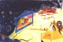 Affentheater  |  1995  |  70 cm x 100 cm, Mischtechnik auf Karton